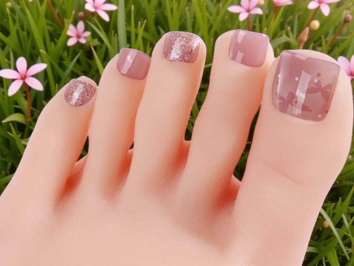 Sweet Flutter NO UV Gel Toe Nail Wraps: Non-Toxic Nail Stickers
