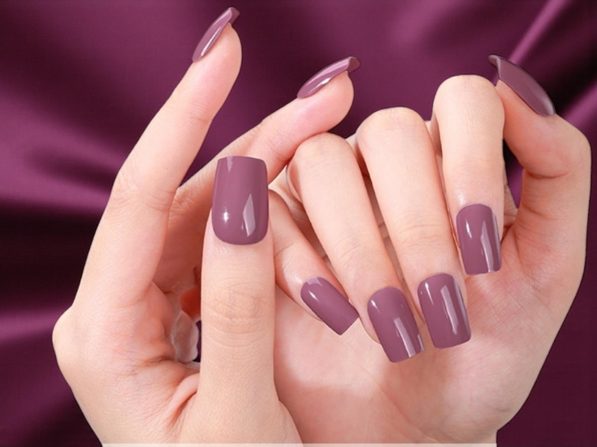 Plum Perfect Gel Nail Polish Strips: No UV Light, Easy Application
