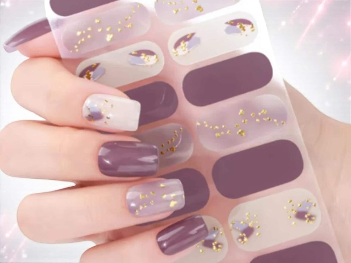 Enchanted Plum Nail Polish Strips: Non-Toxic Nail Art