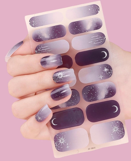 Celestial Fade Nail Polish Strips: Non-Toxic Nail Art