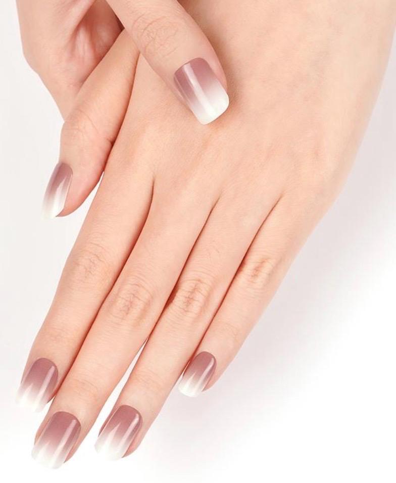 Latte Fade Semi Cured Gel Nail Polish Strips: UV Light Required - Sold Separately