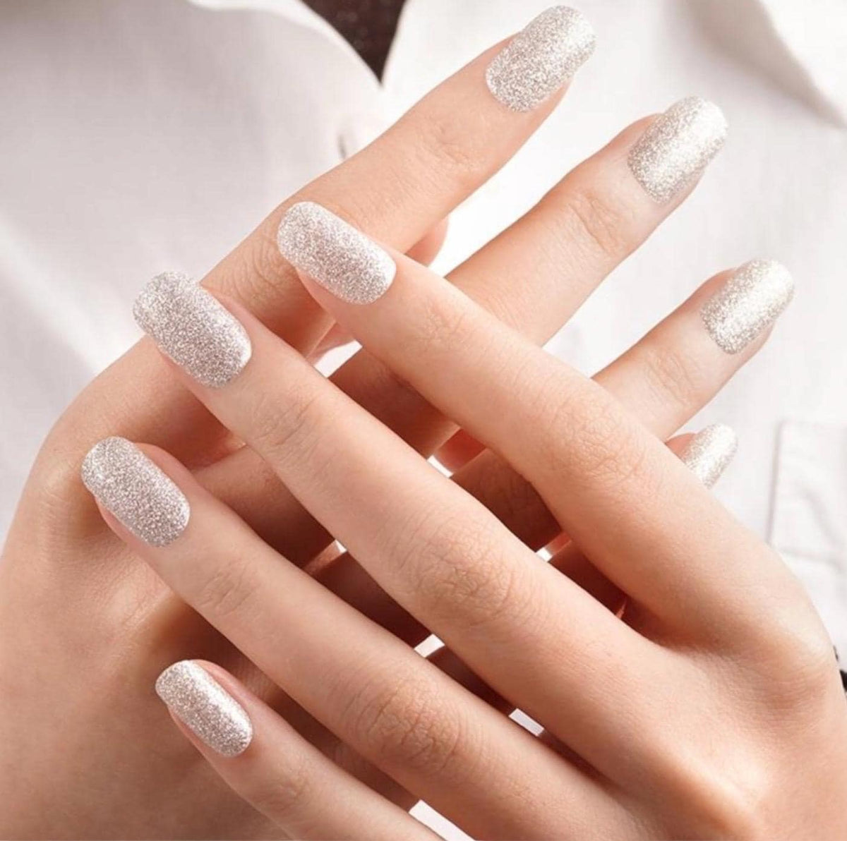 Diamond Dust Glitter- Non-Toxic Nail Polish Wraps: Nail Stickers