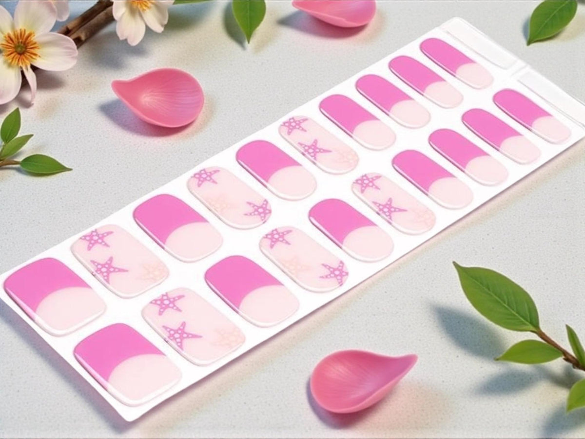 Starfish Kiss - Semi Cured Gel Nail Polish Strips: UV Light Required- sold separately