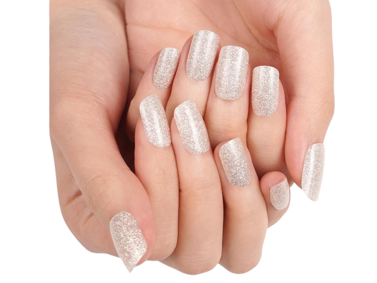 Diamond Dust Glitter- Non-Toxic Nail Polish Wraps: Nail Stickers
