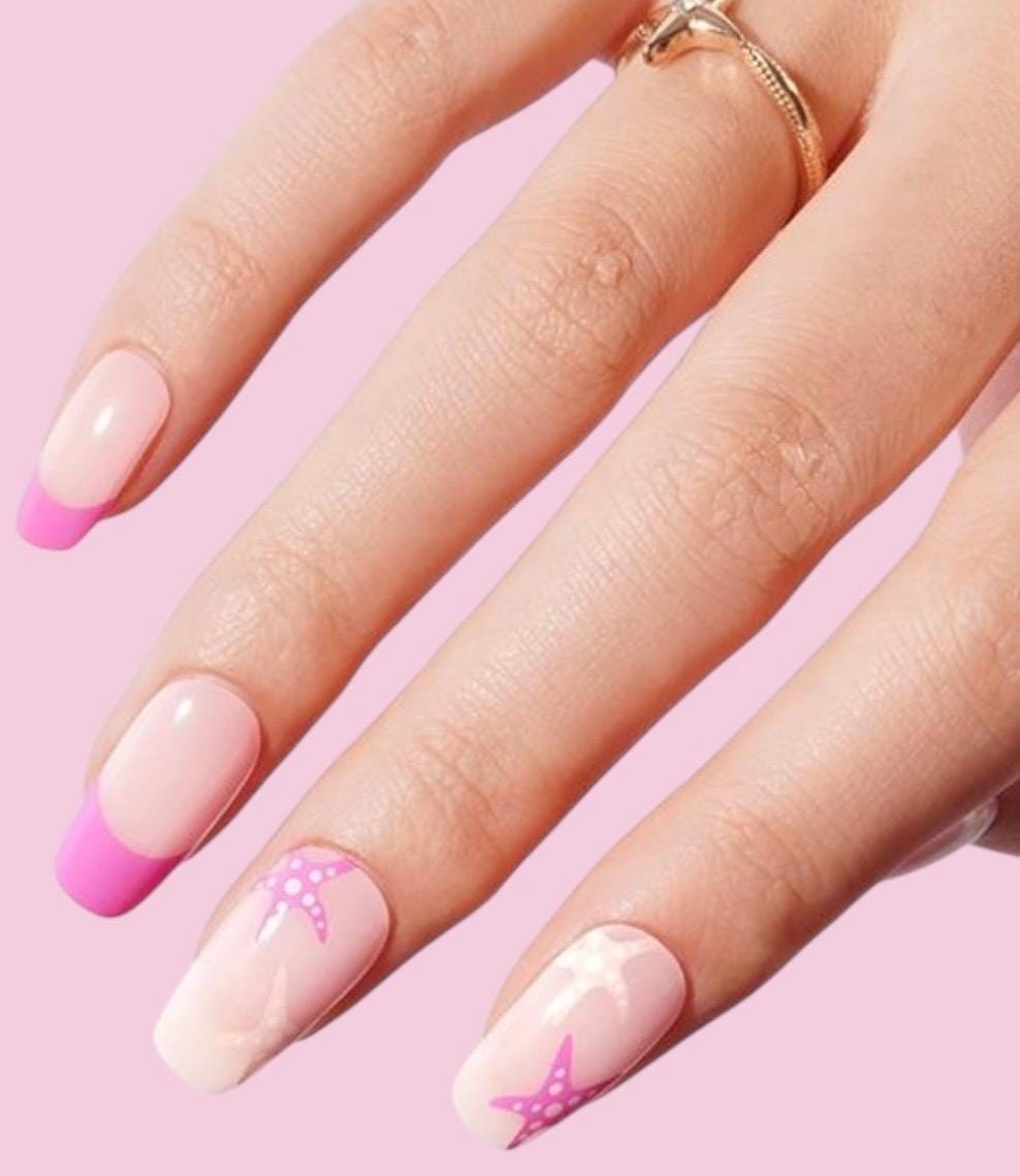 Starfish Kiss - Semi Cured Gel Nail Polish Strips: UV Light Required- sold separately