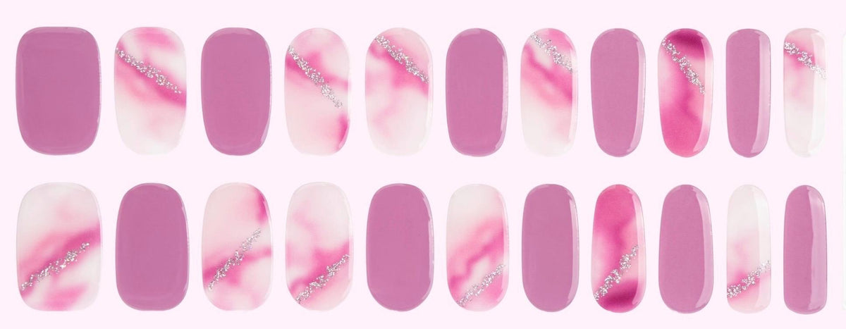 Berry Swirl Nail Wraps No UV Gel