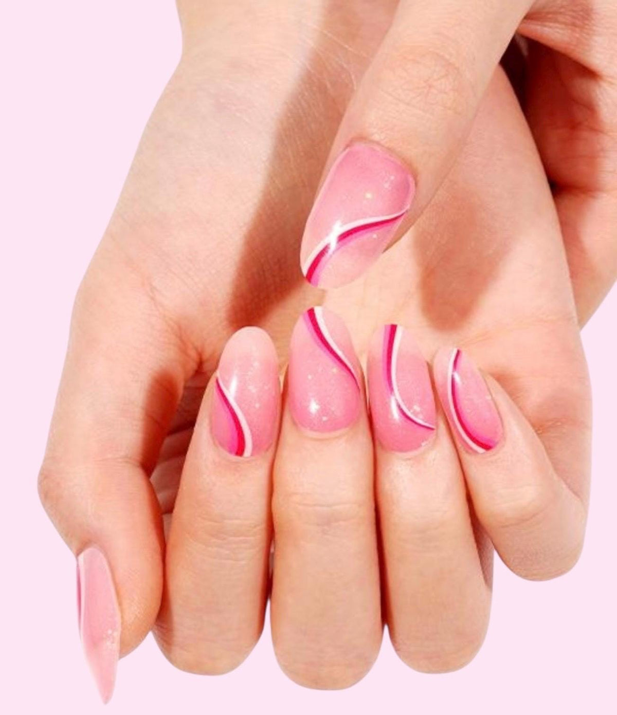Blush Ribbon -  Semi Cured Gel Nail Polish Strips: UV Light Required - Sold Separately.  Non-Toxic