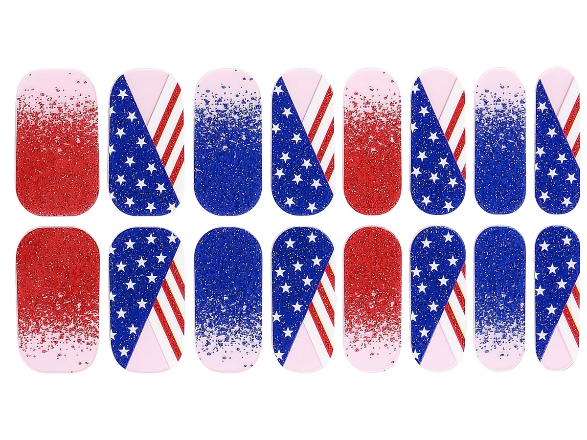 All American Glitter Nail Polish Strips: Non-Toxic Nail Art
