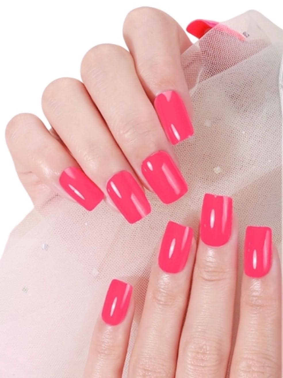 Pink Pop- Semi Cured Gel Nail Polish Strips: UV Light Required- sold separately