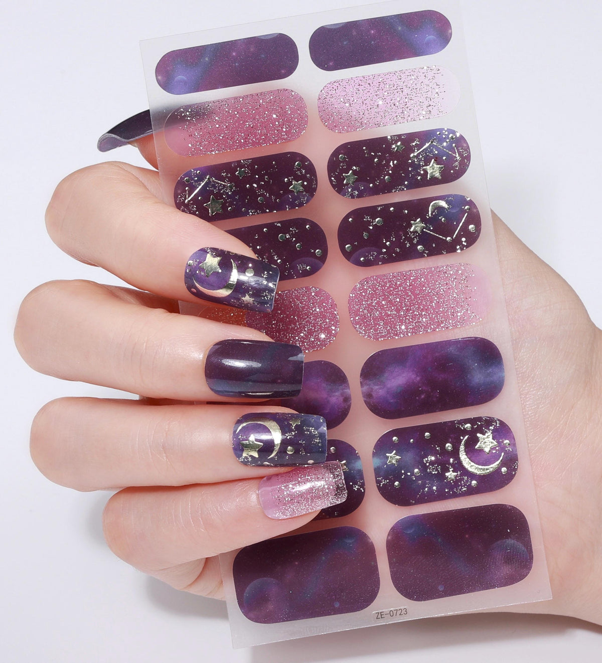 Celestial Dream Sparkle Nail Polish Strips: Non-Toxic Nail Art