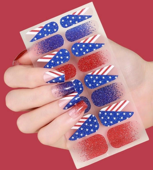 All American Glitter Nail Polish Strips: Non-Toxic Nail Art