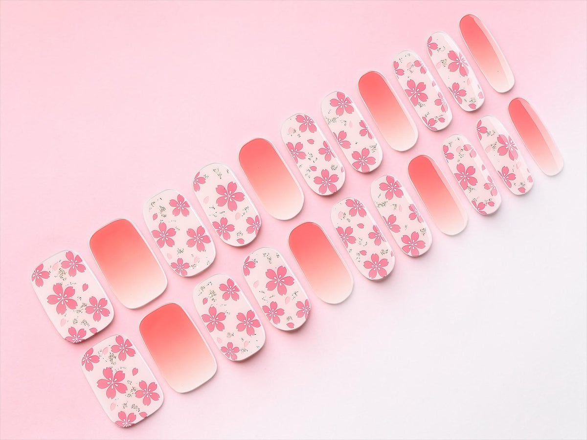 Peach Blossom Nail Wraps No UV Gel