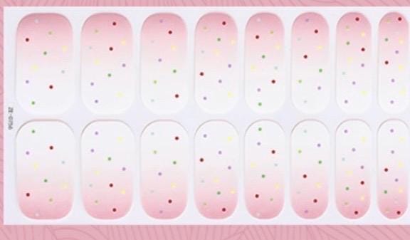 Confetti Sprinkle Fade -  Nail Polish Strips: Non-Toxic Nail Art