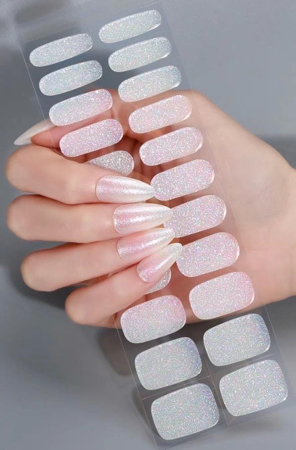 Stardust Glitter- Gel Nail Polish Strips: No UV Light Needed