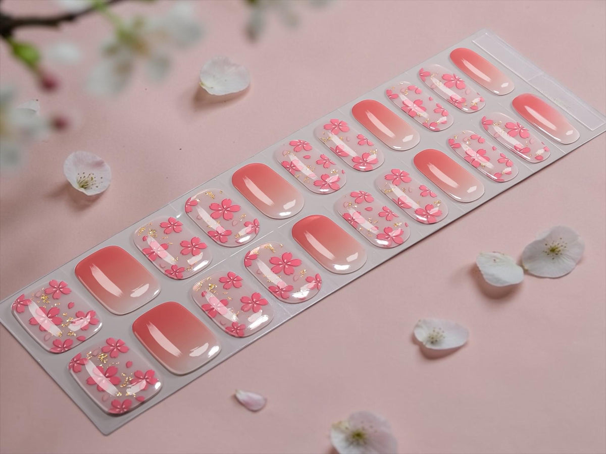 Peach Blossom Nail Wraps No UV Gel