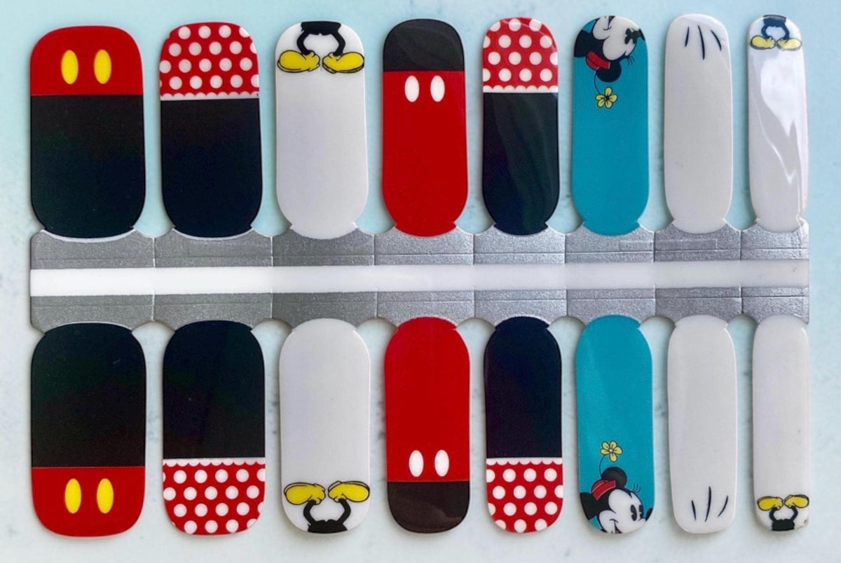 Favorite Mouse Couple Nail Wraps, 100% Nail Polish Strips, Nail Stickers.
