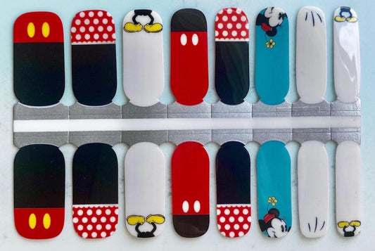 Favorite Mouse Couple Nail Wraps, 100% Nail Polish Strips, Nail Stickers.