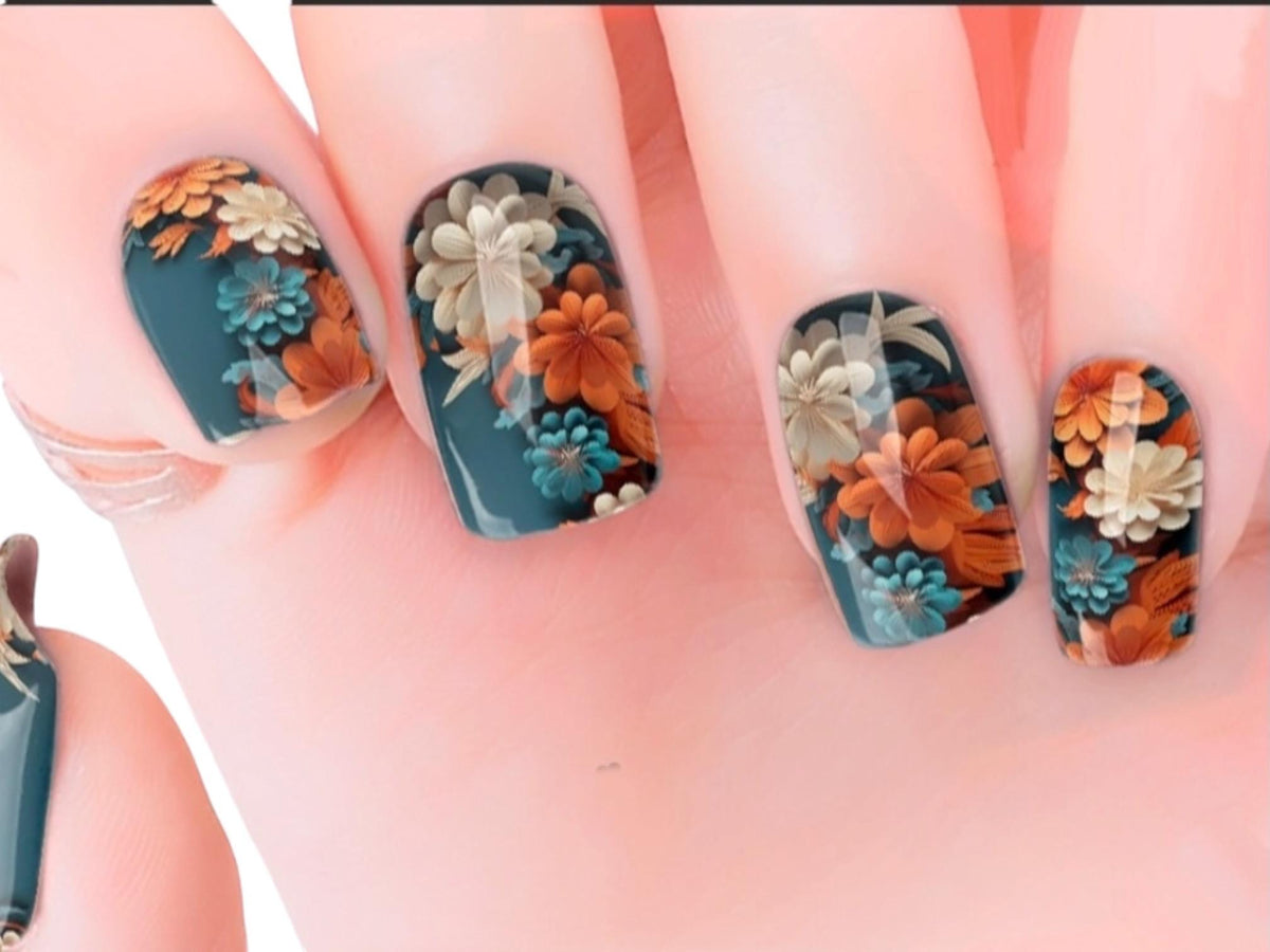 Harvest Elegance Nail Polish Strips:  Wider Nail Sizes, Easy Application, Non- Toxic