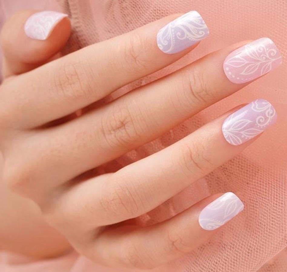 Pink Lavender Whisper - Nail Polish Strips: Non-Toxic Nail Wraps