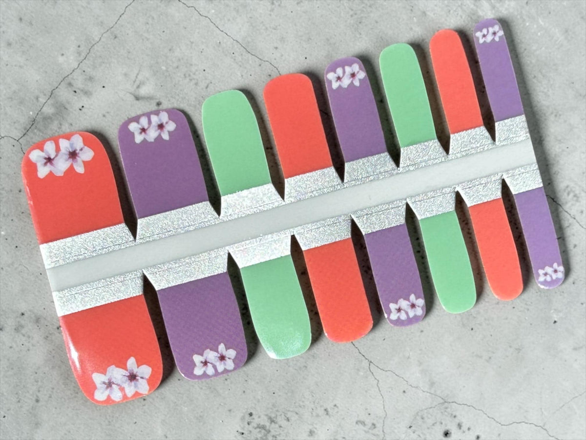 Sweet Spring Blossoms - Toe Nail Polish Strips:  Nail Art