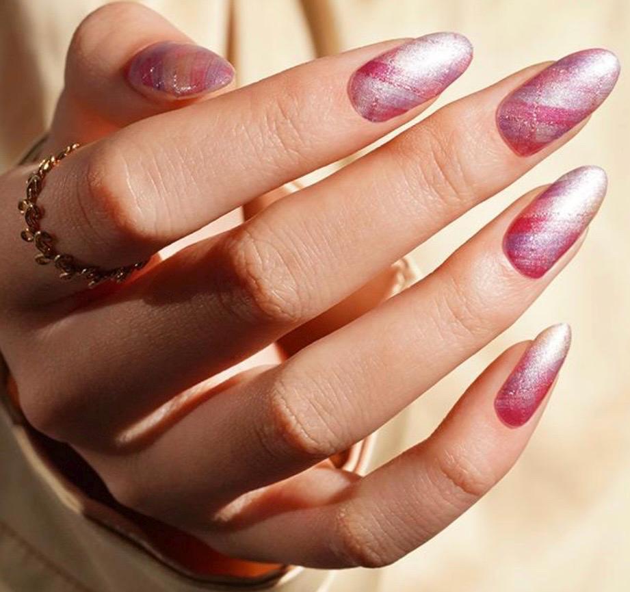 Pink Sugar Plaid - Non- toxic Nail Polish Strips