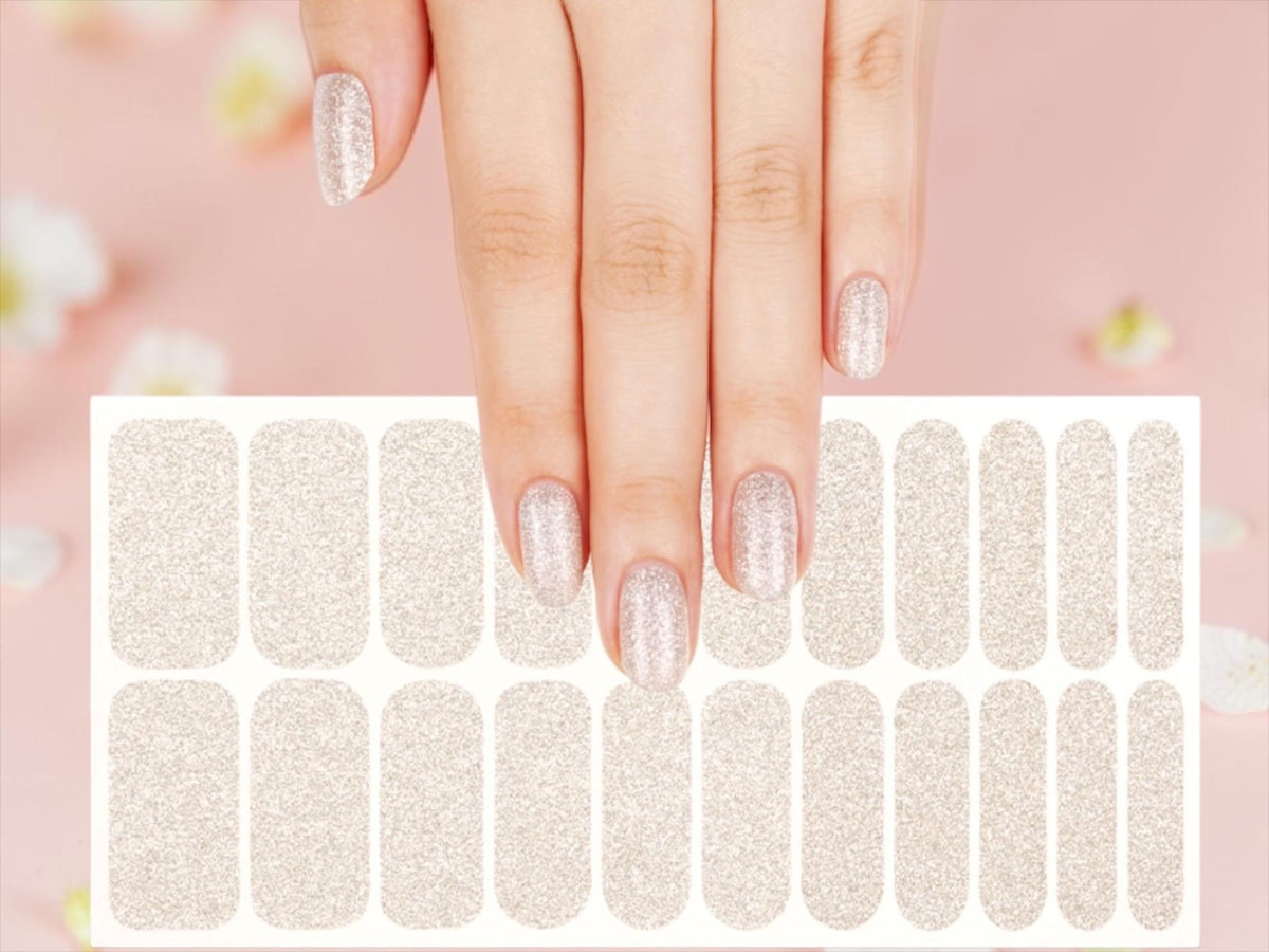 Diamond Veil Glitter WIDE Nail Polish Strips - Non-Toxic, Wider Nails