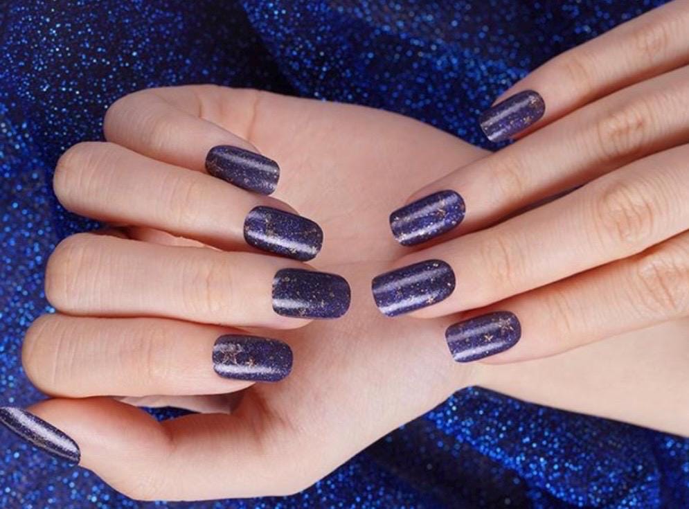 Midnight Constellation WIDE Nail Polish Strips - Wide Nails, Non-Toxic