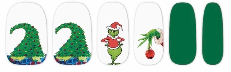 Holiday Grouch Nail Polish Strips1 Wider Nail Sizes, Easy to Apply, Non-Toxic Nail Art Stickers