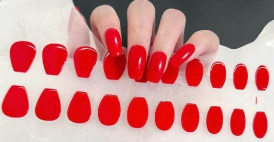 Red Semi-Cured Nail Extensions- Start Short, Add Length!  Easy to Apply  UV lamp required!  Sold Separately