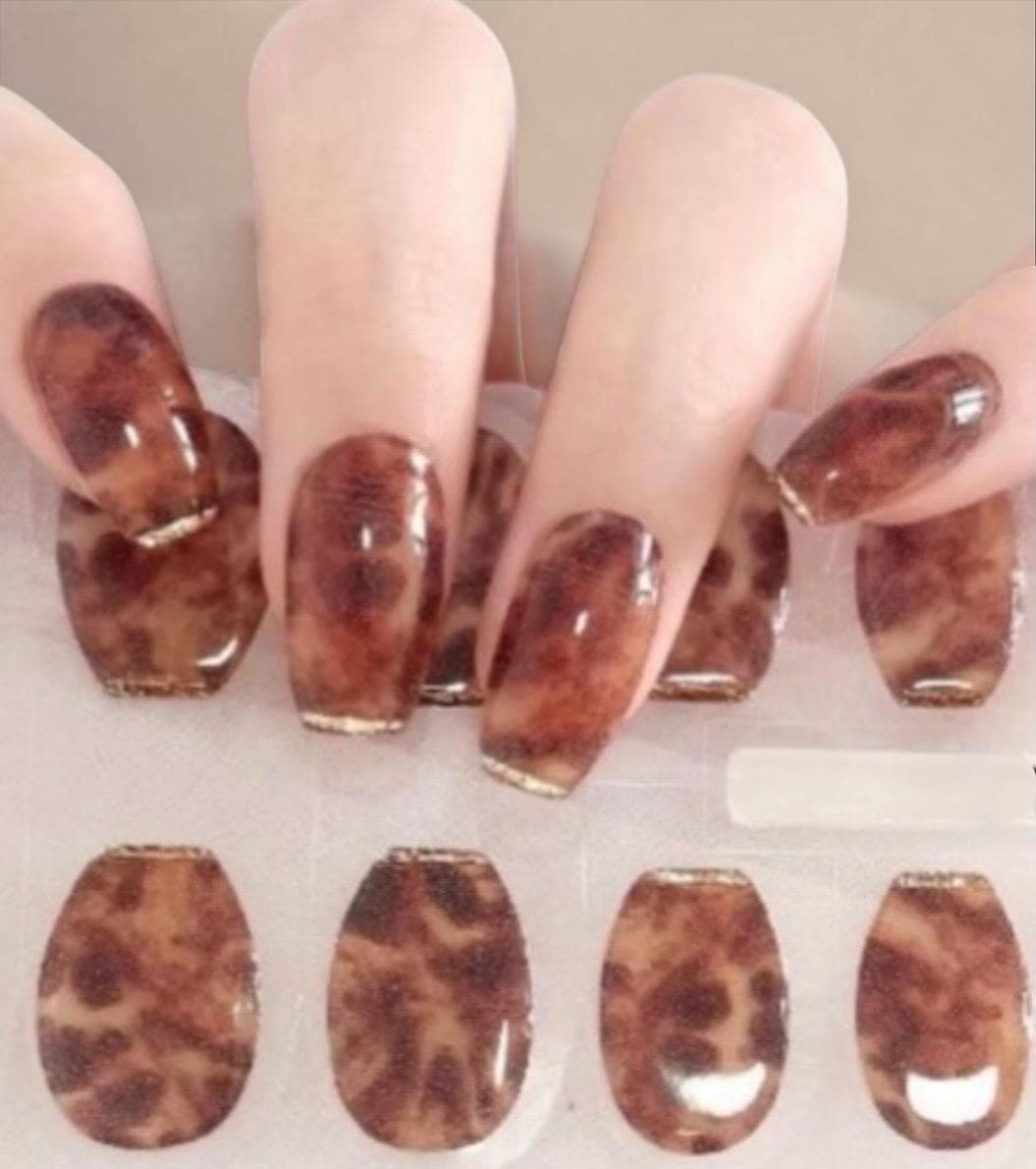 Tortoise Semi-Cured Nail Extensions- Start Short, Add Length!  Easy to Apply  UV lamp required!  Sold Separately