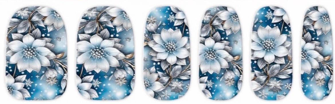 Frosted Petals Metallic/Chrome Nail Wraps