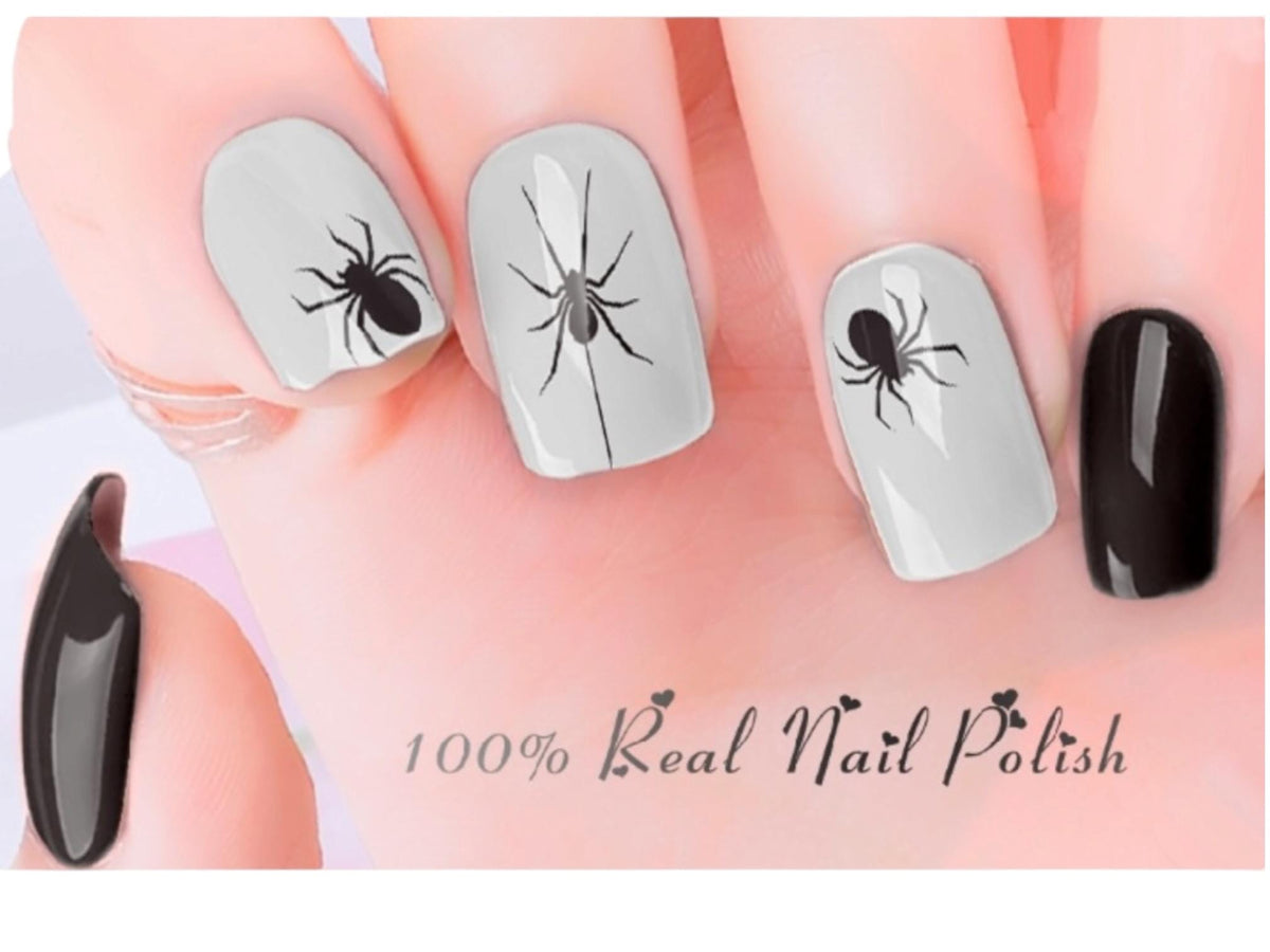 Itsy Bitsy Spider Nail Wraps:  Wider Nail Sizes, Easy to Apply, Non-Toxic Nail Art Stickers