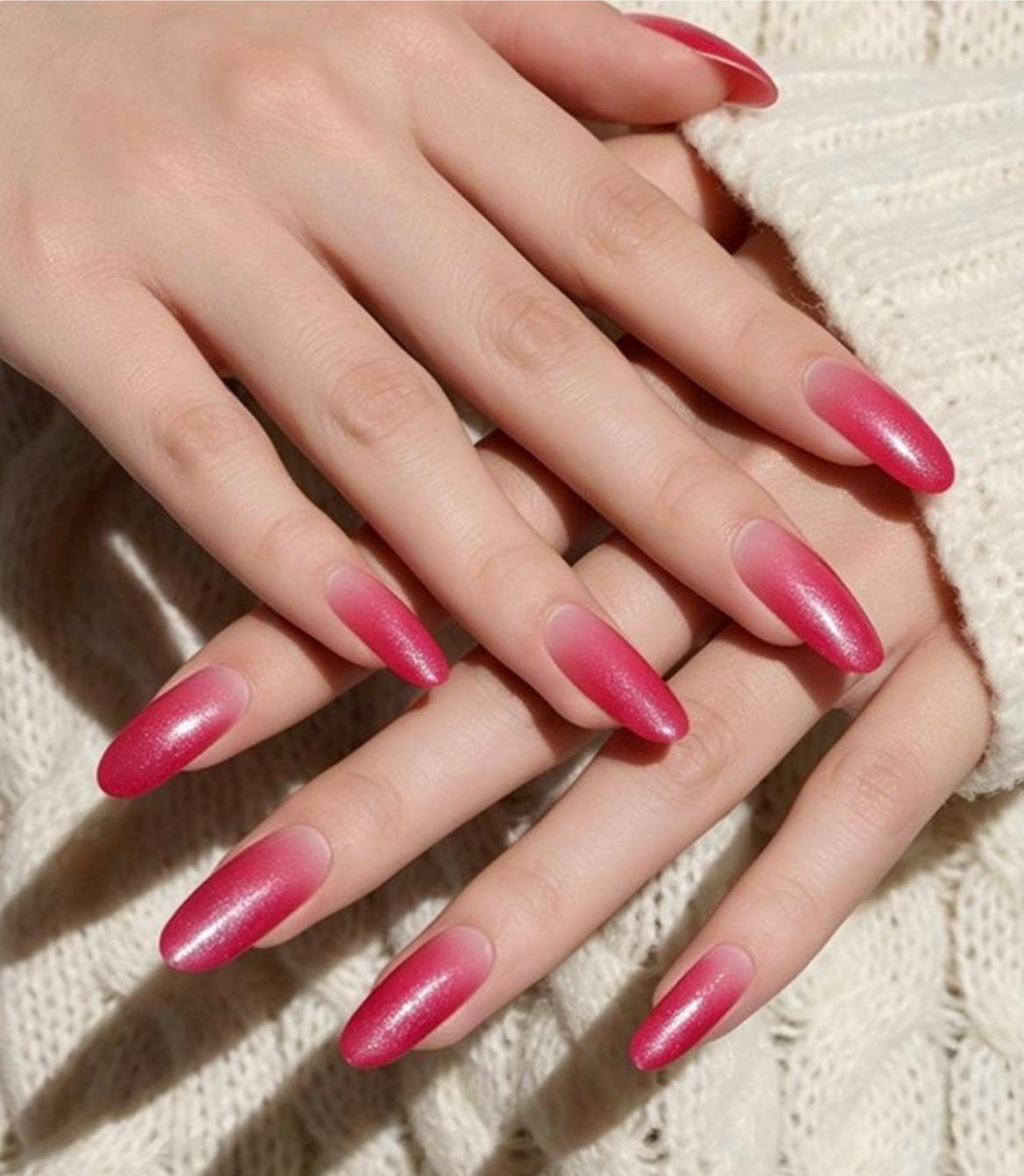 Berry Blush Fade Nail Polish Wraps: Transparent Non-Toxic easy to apply Nail Stickers