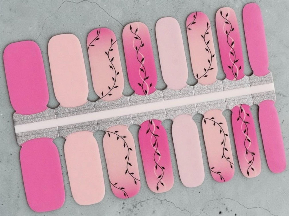 Blushing Vines - Nail Polish Strips: Non-Toxic Nail Wraps
