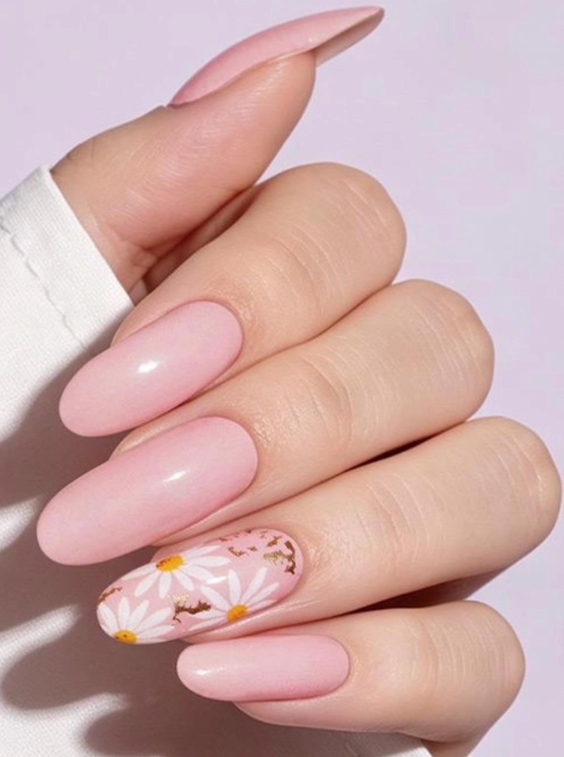 Daisy Dream Nail Polish Strips: Non-toxic Floral Nail Wraps