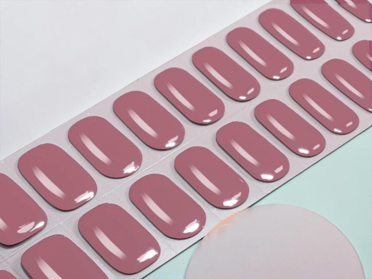 Vintage Rose- Gel Nail Polish Strips: No UV Light Needed- Non-Toxic