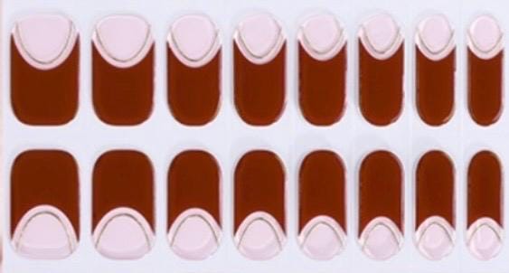 Cinnamon and Gold Nail Wraps No UV Gel