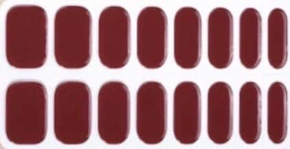 Burnished Burgundy Gel Nail Polish Strips: No UV Light Needed- Non-Toxic