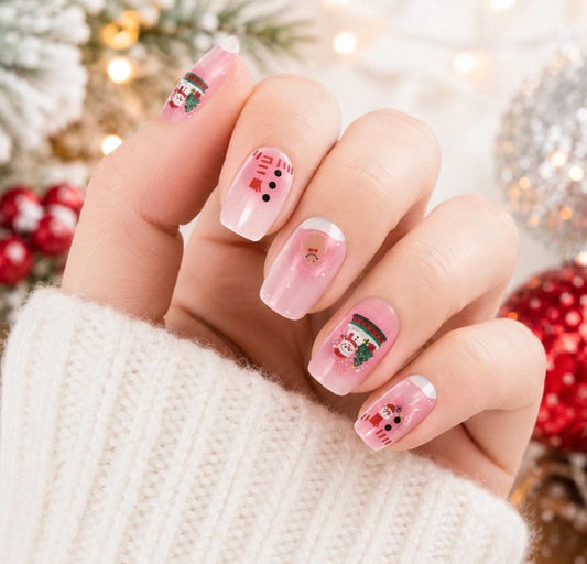 Blushing Christmas- Nail Polish Strips: Non-Toxic Nail Art