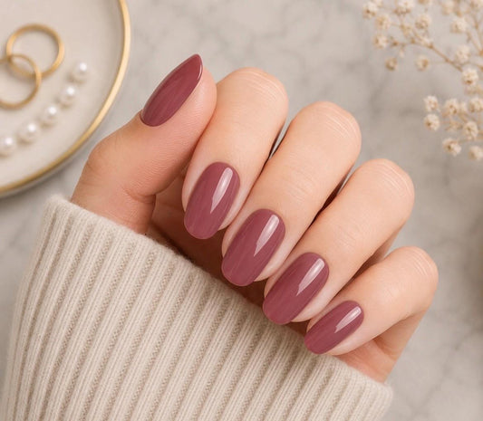 Vintage Rose- Gel Nail Polish Strips: No UV Light Needed- Non-Toxic