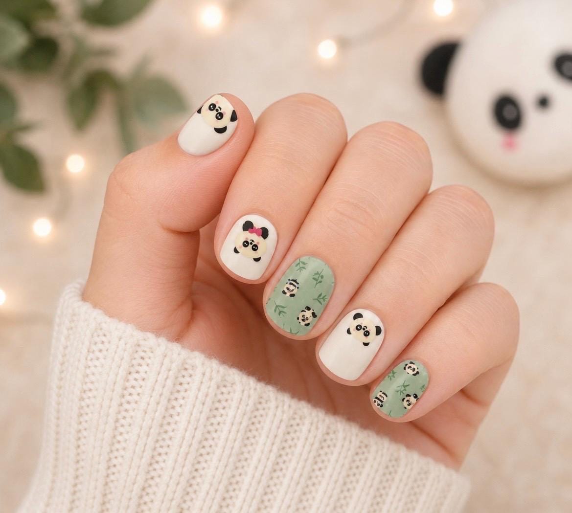 KIDS Nail Wraps- Panda Nail Wraps