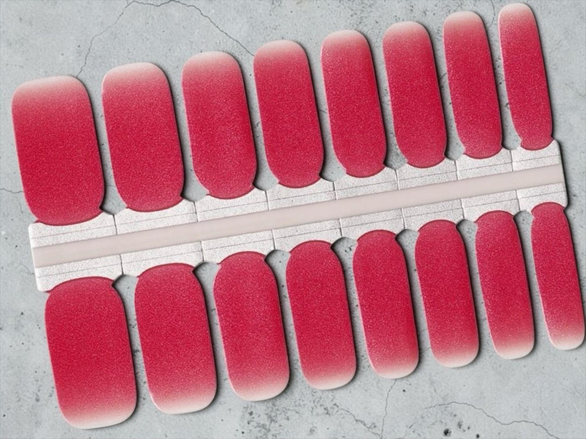 Berry Blush Fade Nail Polish Wraps: Transparent Non-Toxic easy to apply Nail Stickers