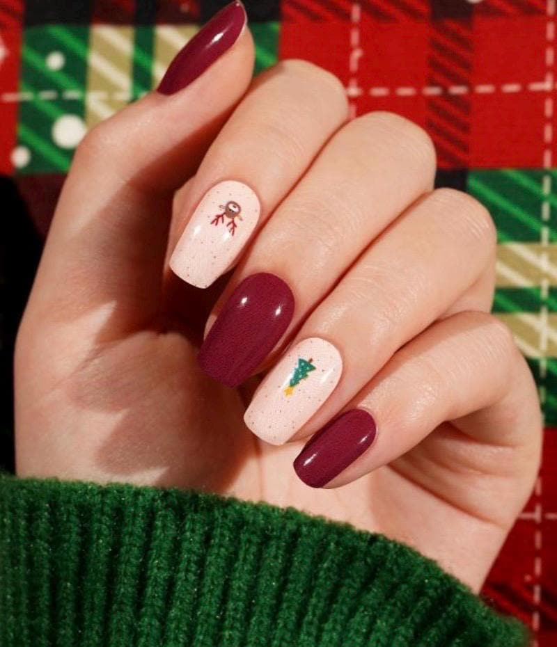 Merry Merlot Nail Polish Strips, Non-Toxic Nail Stickers