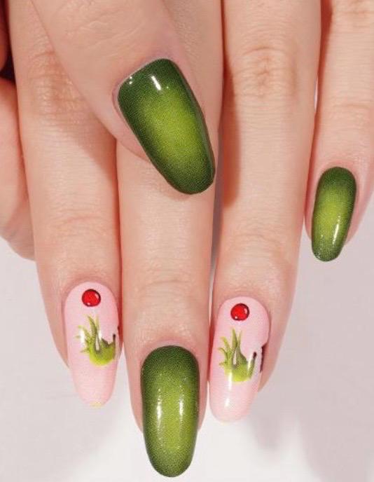 Mean and Merry Christmas Nail Polish Strips, Non-Toxic Holiday Nail Stickers