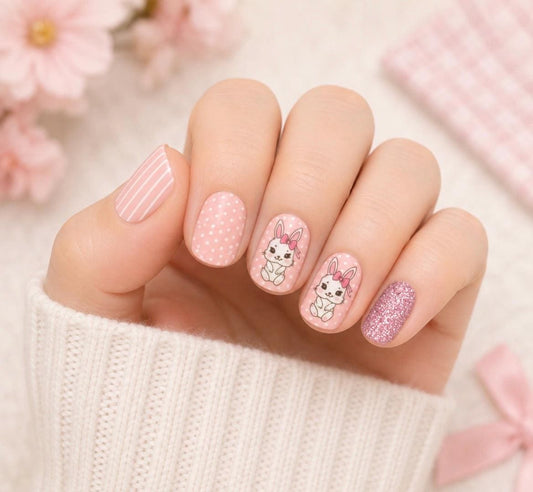 KIDS Nail Wraps- Cotton Tail Sparkle