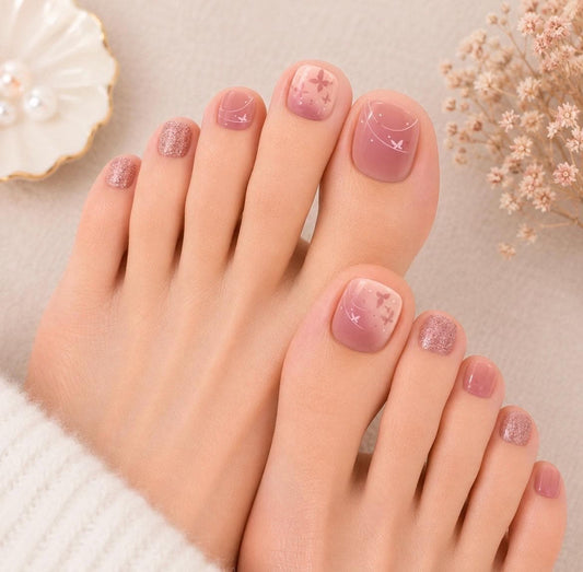 Sweet Flutter NO UV Gel Toe Nail Wraps: Non-Toxic Nail Stickers
