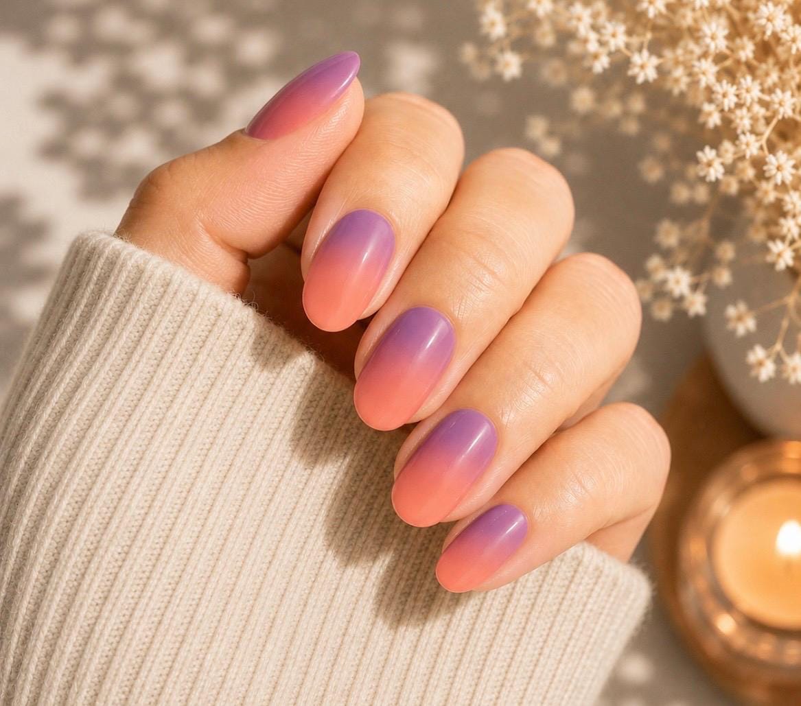 Sunset Sorbet Fade Nail Polish Strips: Non-Toxic Nail Art
