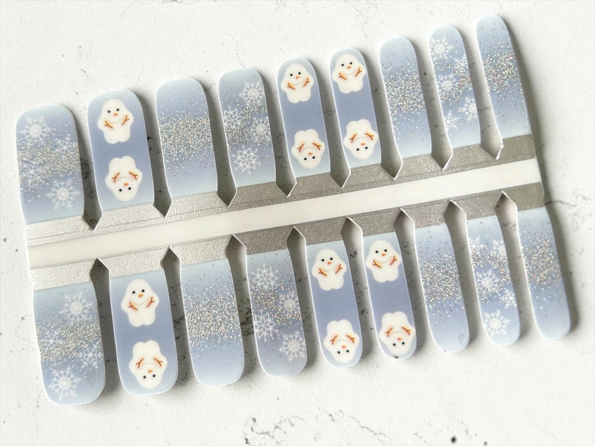 KIDS Nail Wraps- Frosty Friends Glitter