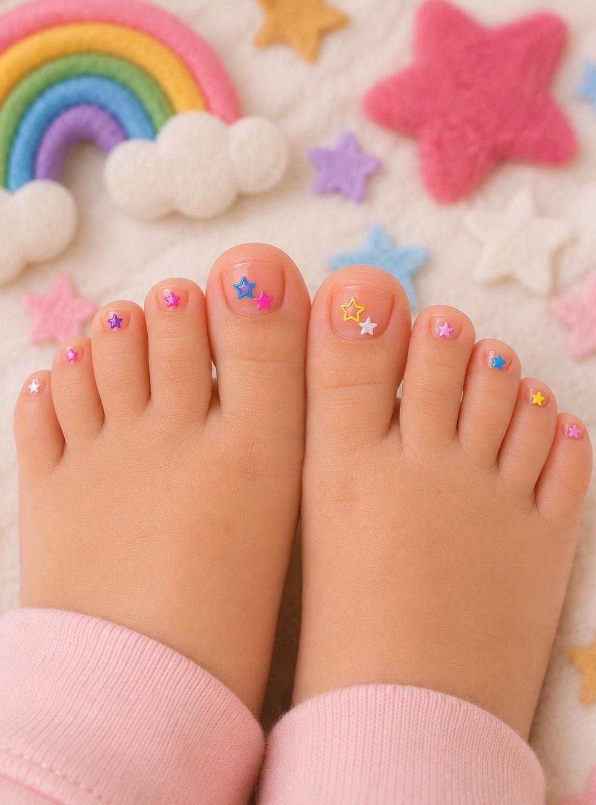 3-D Nail decals- Rainbow Stars
