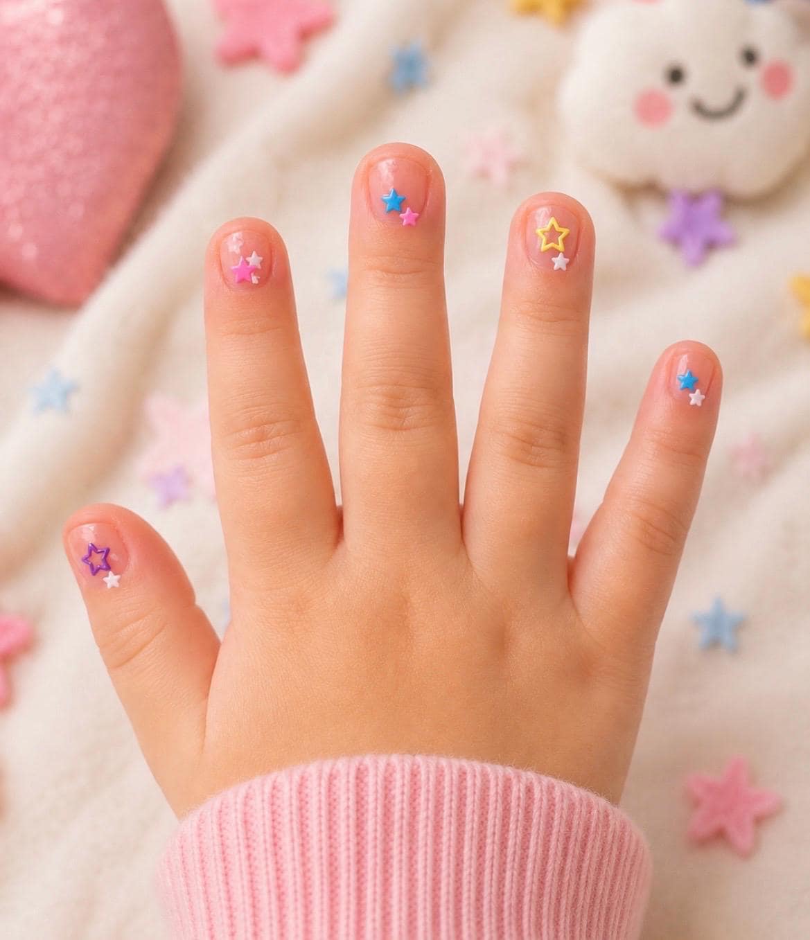 3-D Nail decals- Rainbow Stars